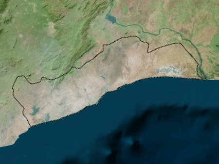 Greater Accra, region of Ghana. High resolution satellite mapsの写真素材