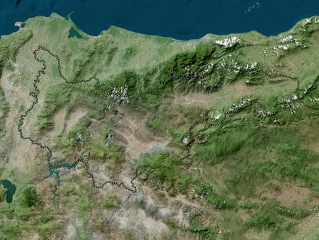 Yoro, department of Honduras. High resolution satellite mapの写真素材