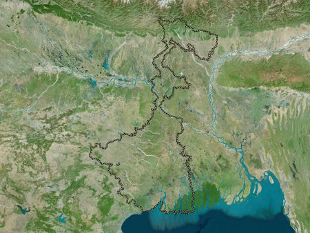 West Bengal, state of India. High resolution satellite mapsの写真素材
