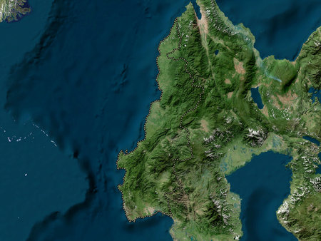 Sulawesi Barat, province of Indonesia. High resolution satellite maps