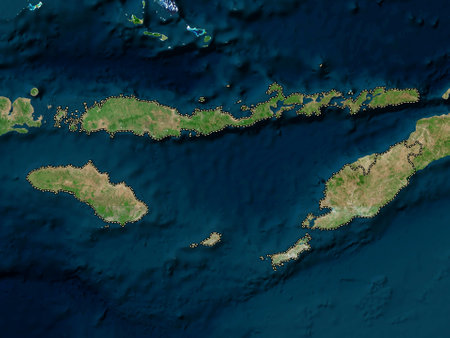 Nusa Tenggara Timur, province of Indonesia. High resolution satellite mapsの写真素材