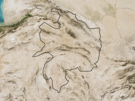 Razavi Khorasan, province of Iran. Low resolution satellite mapsの写真素材