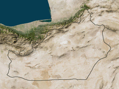 Semnan, province of Iran. Low resolution satellite mapsの写真素材