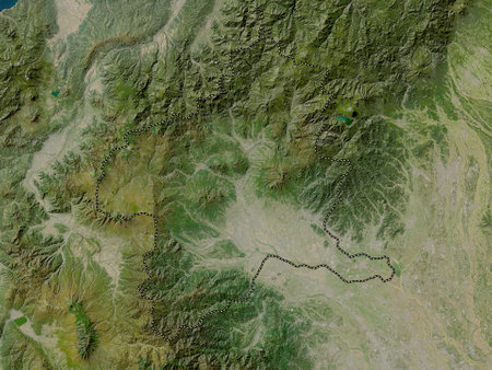 Gunma, prefecture of Japan. Low resolution satellite mapsの写真素材