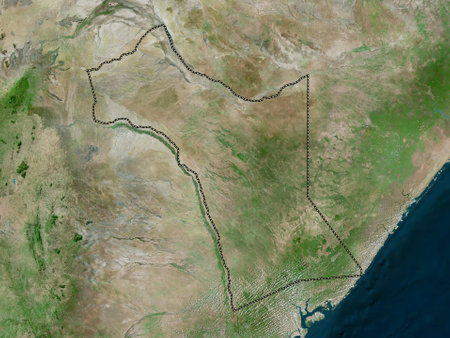 Garissa, county of Kenya. High resolution satellite mapsの写真素材
