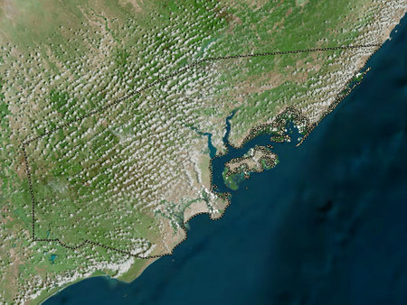 Lamu, county of Kenya. High resolution satellite mapの写真素材