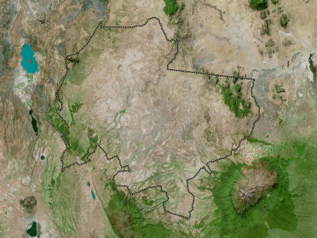 Laikipia, county of Kenya. High resolution satellite mapsの写真素材