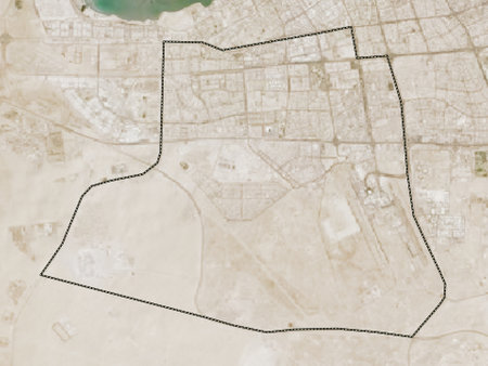Al Farwaniyah, province of Kuwait. Low resolution satellite mapsの写真素材