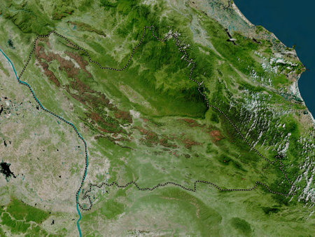 Khammouan, province of Laos. High resolution satellite mapsの写真素材