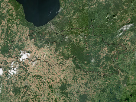Zemgale, province of Latvia. Low resolution satellite mapsの写真素材
