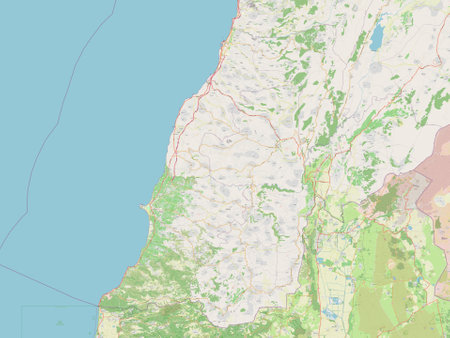 South, governorate of Lebanon. Open Street Mapの写真素材