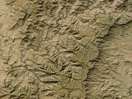 Quthing, district of Lesotho. Low resolution satellite mapsの写真素材