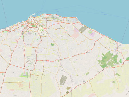 Tripoli, district of Libya. Open Street Map