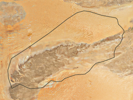 Wadi al Hayat, district of Libya. High resolution satellite mapsの写真素材