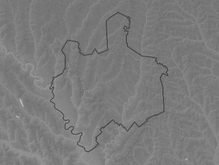 Edinet, district of Moldova. Grayscale elevation map with lakes and riversの写真素材