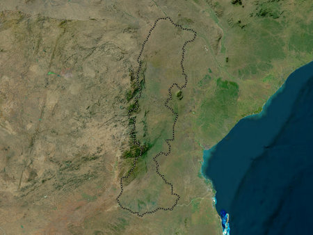 Manica, province of Mozambique. High resolution satellite mapsの写真素材