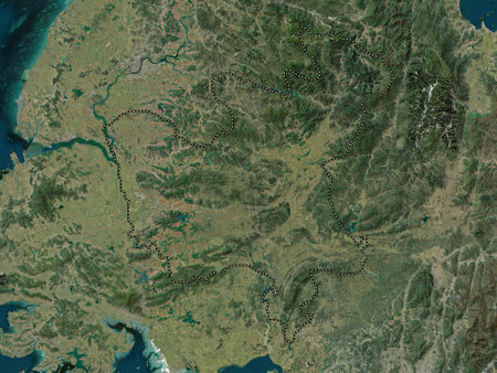 Hwanghae-bukto, province of North Korea. High resolution satellite mapsの写真素材