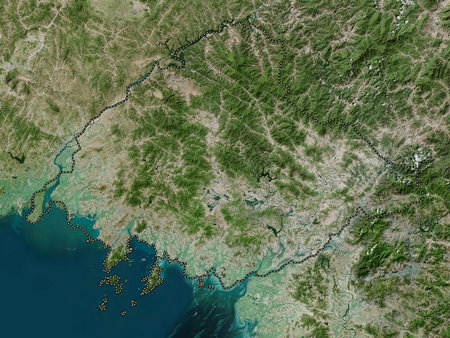 P'yongan-bukto, province of North Korea. High resolution satellite maps