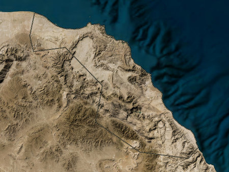 Muscat, province of Oman. Low resolution satellite mapsの写真素材