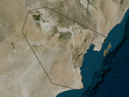 Al Wusta, region of Oman. High resolution satellite mapsの写真素材