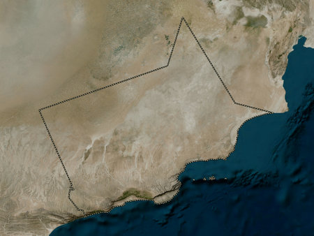 Dhofar, province of Oman. High resolution satellite mapsの写真素材
