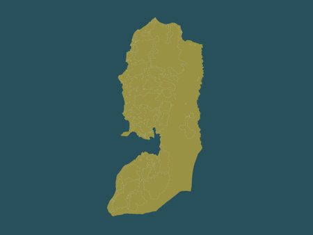 West Bank, region of Palestine. solid color shapeの写真素材