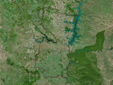Alto Parana, department of Paraguay. High resolution satellite mapsの写真素材