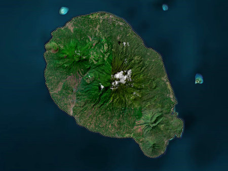 Camiguin, province of Philippines. High resolution satellite mapsの写真素材