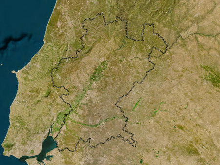 Santarem, district of Portugal. Low resolution satellite mapsの写真素材