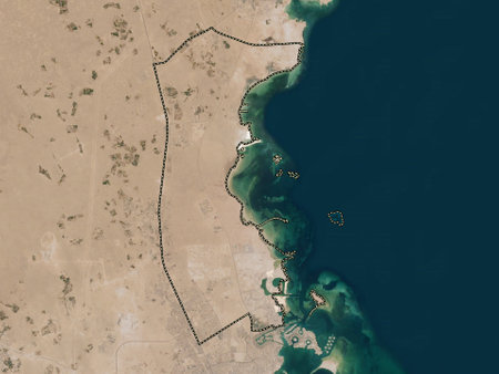 Al Daayen, municipality of Qatar. High resolution satellite mapsの写真素材