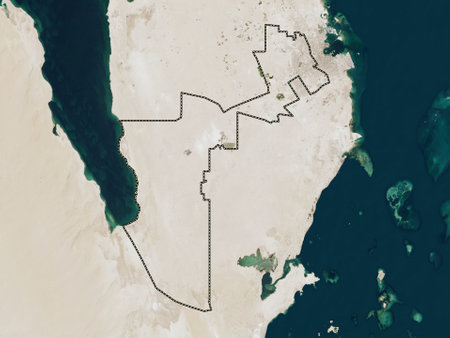 Ar Rayyan, municipality of Qatar. Low resolution satellite mapsの写真素材
