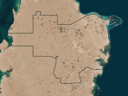 Al Khor, municipality of Qatar. High resolution satellite mapsの写真素材