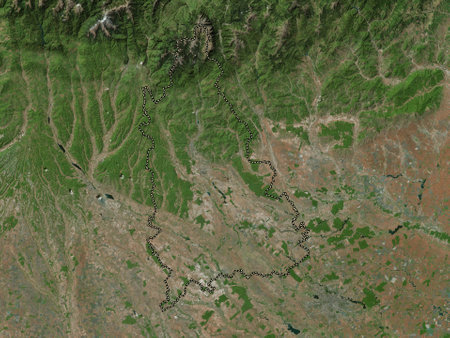 Dambovita, county of Romania. High resolution satellite mapsの写真素材