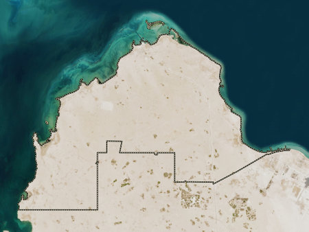 Madinat ash Shamal, municipality of Qatar. Low resolution satellite mapsの写真素材