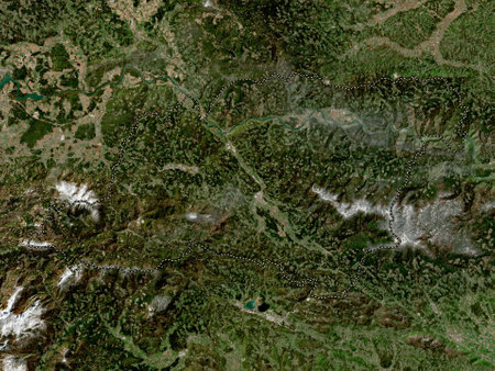 Koroska, statistical region of Slovenia. Low resolution satellite mapsの写真素材