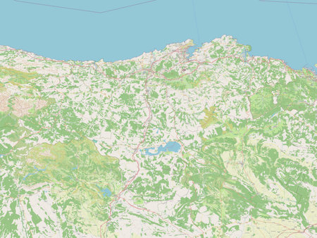 Cantabria, autonomous community of Spain. Open Street Map