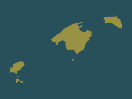 Islas Baleares, autonomous community of Spain. solid color shapeの写真素材