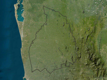 Kurunegala, district of Sri Lanka. Low resolution satellite mapsの写真素材