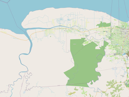 Saramacca, district of Suriname. Open Street Map