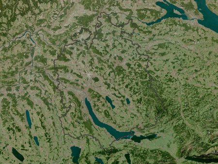 Zurich, canton of Switzerland. High resolution satellite maps