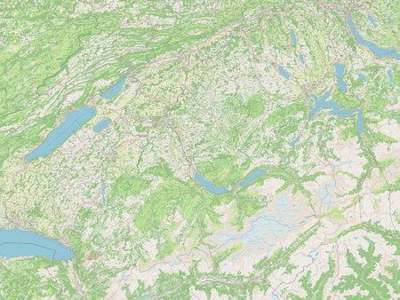 Bern, canton of Switzerland. Open Street Map