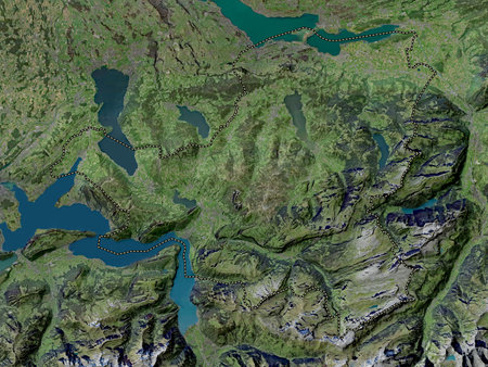 Schwyz, canton of Switzerland. High resolution satellite maps