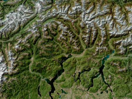 Ticino, canton of Switzerland. High resolution satellite mapsの写真素材