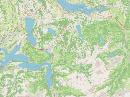 Schwyz, canton of Switzerland. Open Street Map