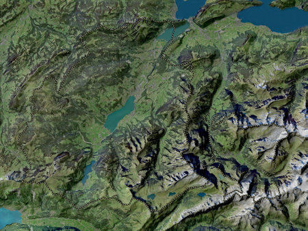 Obwalden, canton of Switzerland. High resolution satellite mapsの写真素材