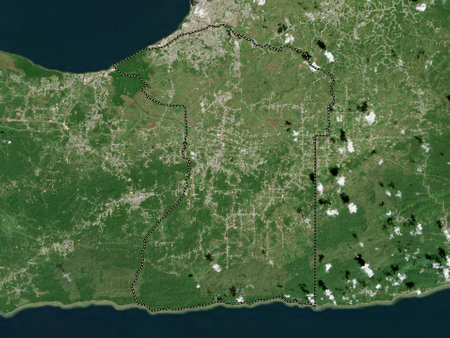 Penal-Debe, region of Trinidad and Tobago. Low resolution satellite mapsの写真素材
