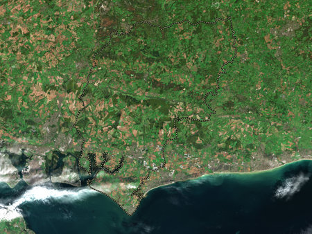 Chichester, non metropolitan district of England - Great Britain. Low resolution satellite mapsの写真素材