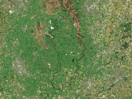 Derbyshire Dales, non metropolitan district of England - Great Britain. Low resolution satellite mapsの写真素材