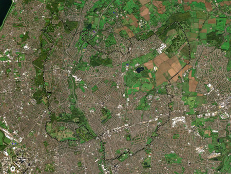 London Borough of Redbridge, london borough of England - Great Britain. Low resolution satellite mapsの写真素材
