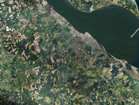 North East Lincolnshire, unitary authority of England - Great Britain. High resolution satellite mapsの写真素材